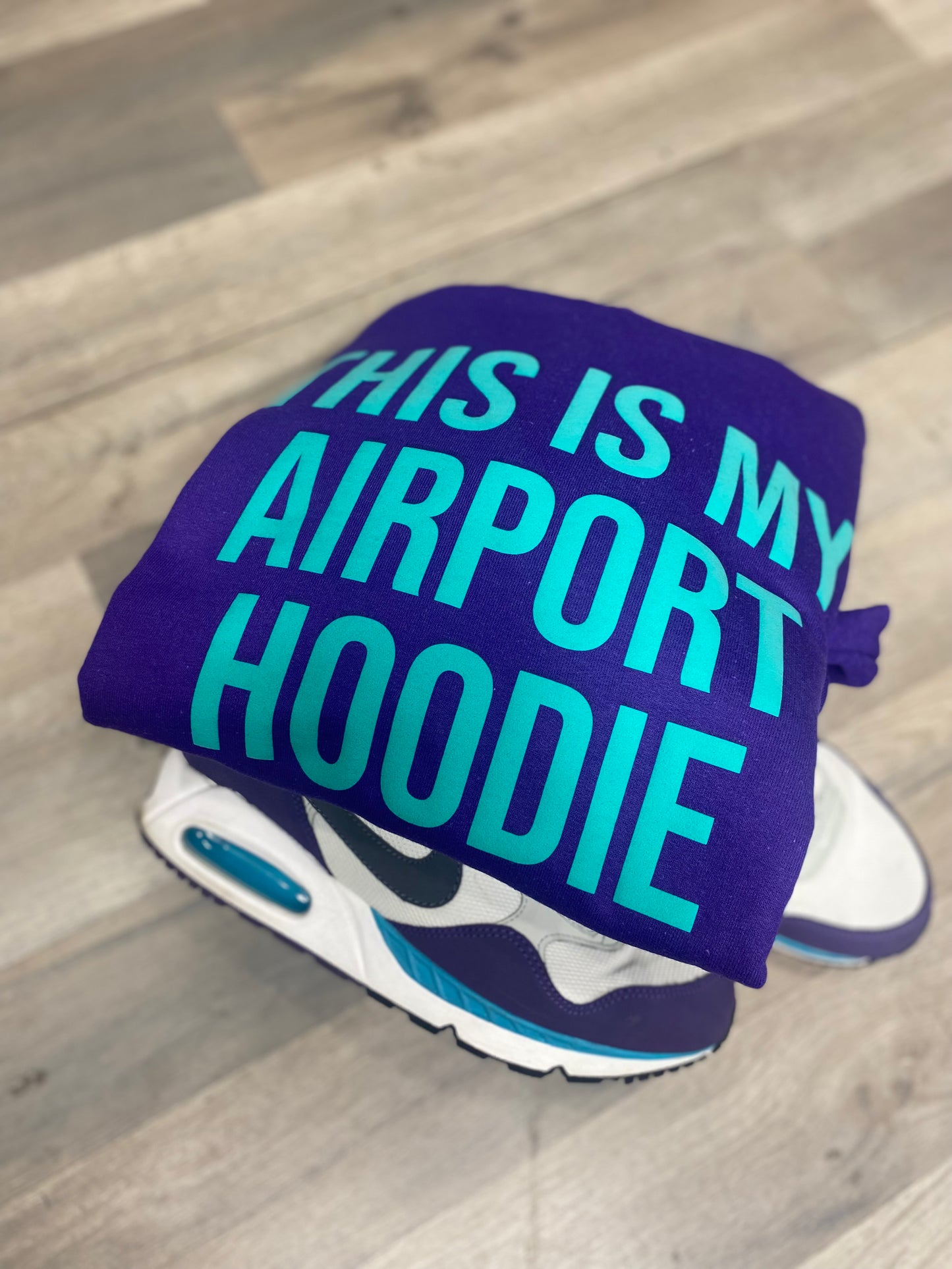 AIRPORT HOODIE PURPLE/TEAL