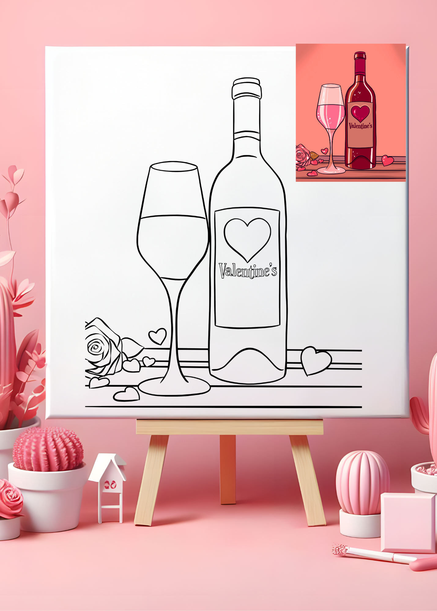 *CANVAS ONLY* Paint N' Sip Canvas