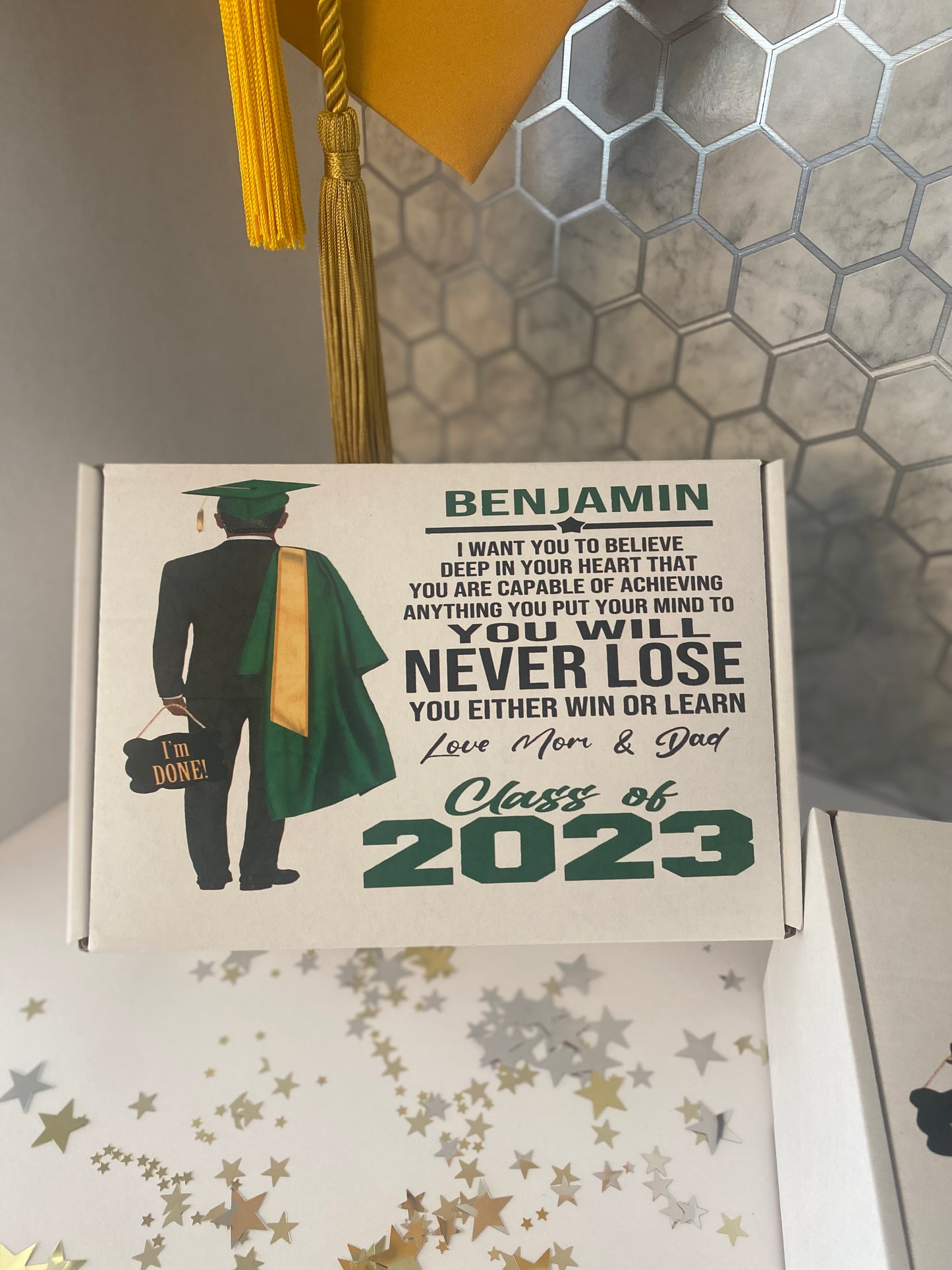 Custom Graduation Boxes | Graduation Gift Box | Jazzy Blingin Teez