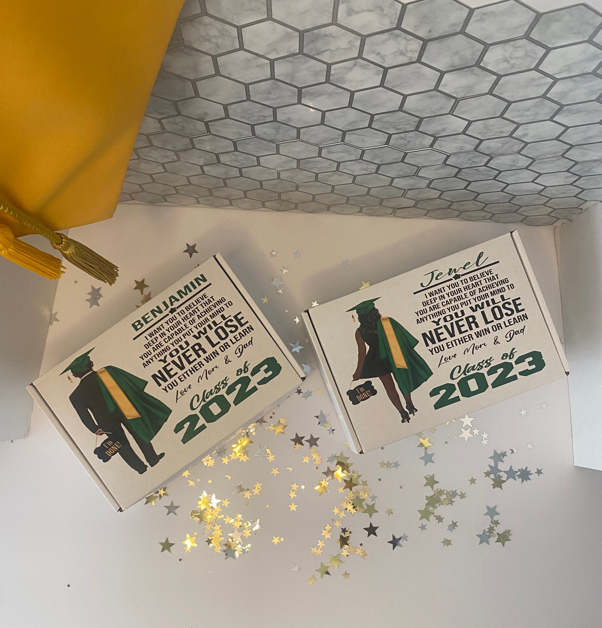 Custom Graduation Boxes | Graduation Gift Box | Jazzy Blingin Teez