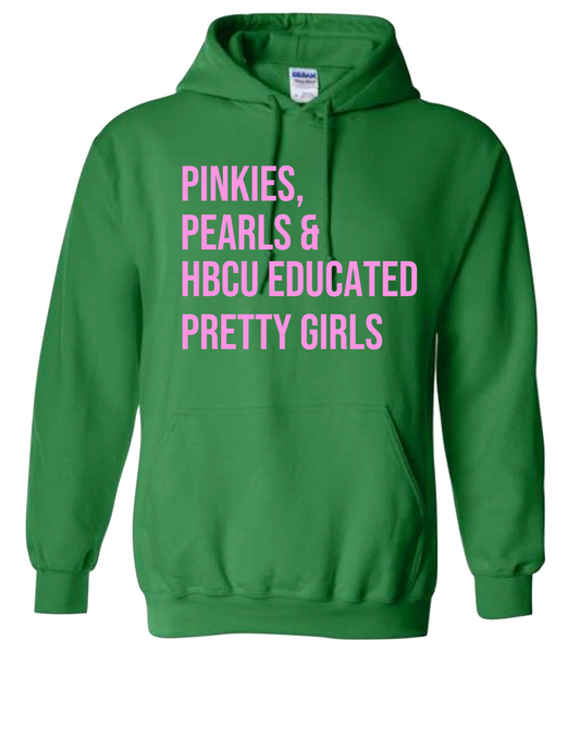 PINKIES Pearls & HBCU Green